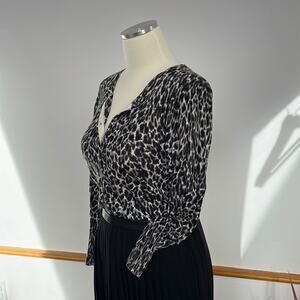 J. Crew Animal Print Light Weight Cardigan- Size Small